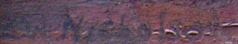 C. W. Nicholson Mission San Juan Capistrano Closeup Signature