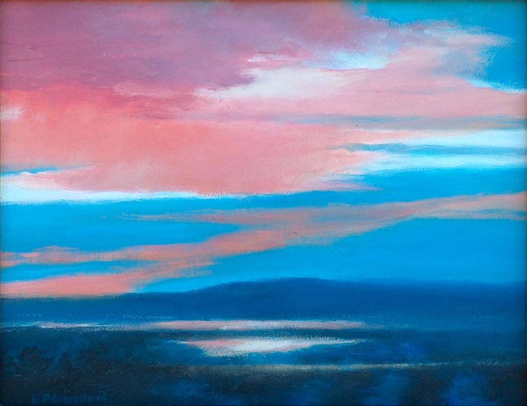 Ellen Parentoni Abstract Village on a River