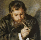 Claude Monet's portrait by Pierre Austuste Renoir