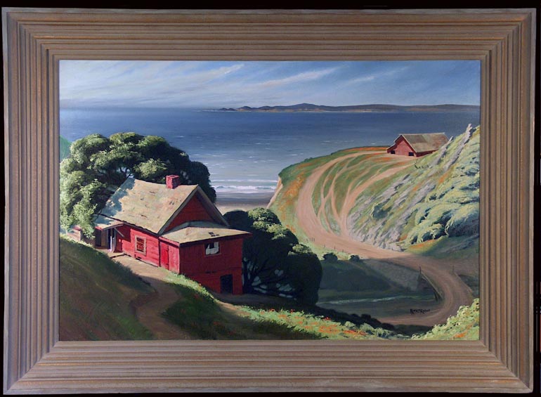 Robert Rishell Bodega Bay Oshea Farmstead with Frame