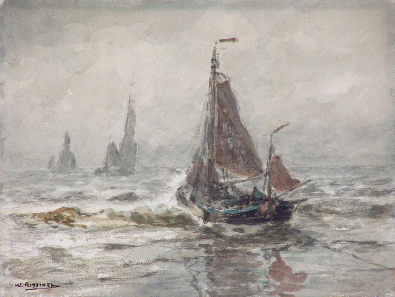 William Frederick Ritschel Boats in the Surf