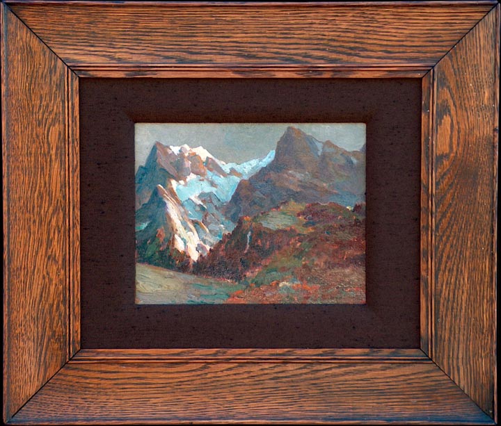 Karl Schmidt Mountain Glacier 1924 with frame