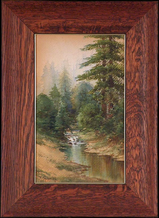 Marius Schmidt California Redwoods and Stream with frame