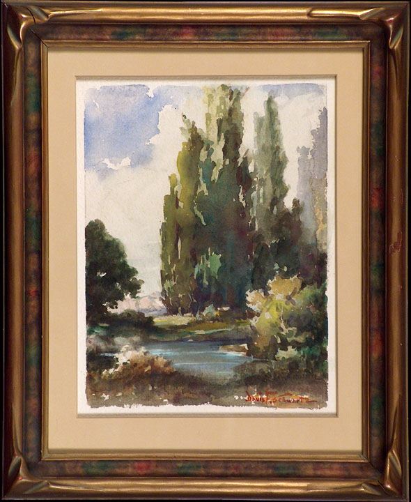Davis Francis Schwartz Eucalyptus and River with Frame