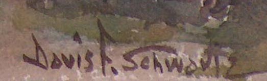 Davis Francis Schwartz Mission San Antonio de Padua Signature