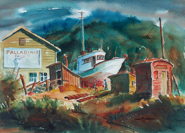 Elmer Stanhope Pallidinis Fishing 1950