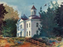 Schoolhouse from The Birds by Ron Sumner