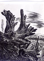 Charles Surendorf Driftwood Woodblock Midsized Thumbnail