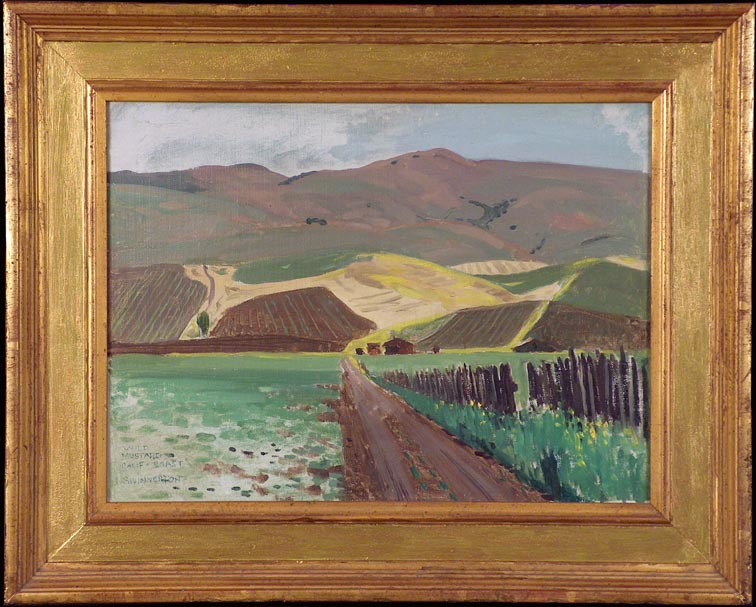 James Swinnerton Wild Mustard California Coast with Frame