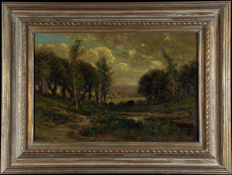 Manuel Valencia Atmospheric Landscape with Frame