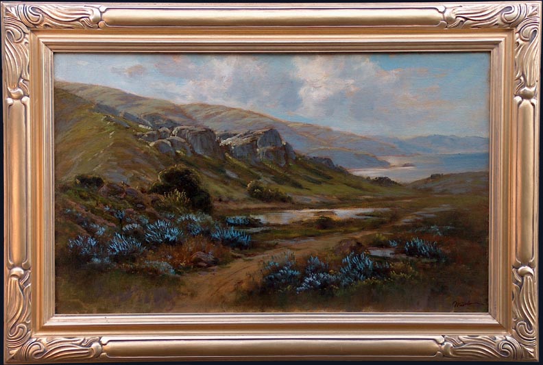 Manuel Valencia Lupines on the Northern Coast with frame
