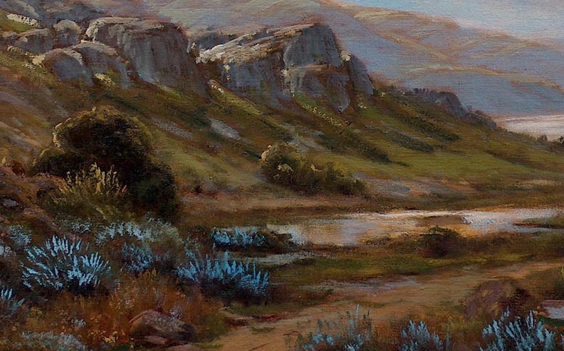 Manuel Valencia Lupines on the Northern Coast closeup