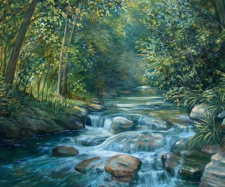 Lydia Vercinsky Forest Stream Closeup