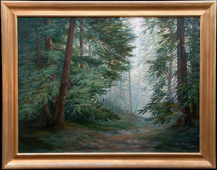 Lydia Vercinsky Redwoods 1964 with frame