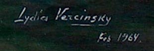 Lydia Vercinsky Redwoods 1964 Signature