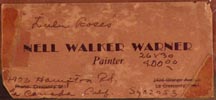 Nell Walker Warner Lulu Roses Business Card Verso