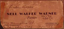 Nell Walker Warner Lulu Roses Business Card Verso