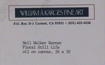 Nell Walker Warner Lulu Roses Karges Sticker Verso