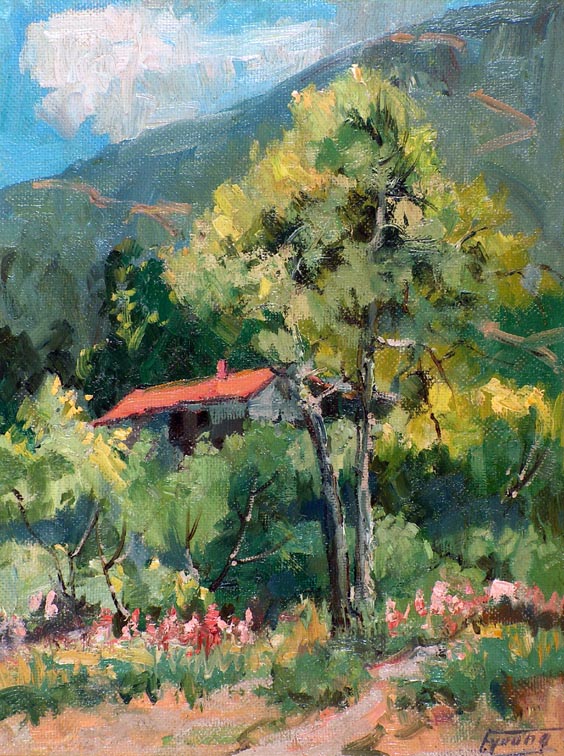 Florence Upson Young Cabin in the Foothills
