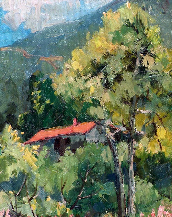 Florence Upson Young Cabin in the Foothills Closeup