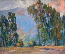 Florence Upson Young Eucalyptus Trees and Mountain