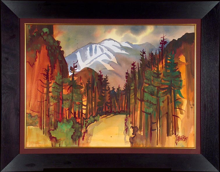 Milford Zornes Mt San Antonio with Frame