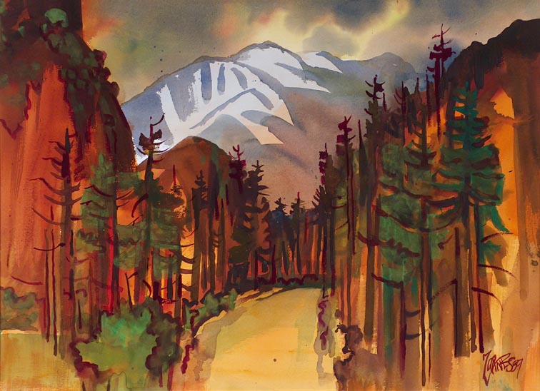 Milford Zornes Mt San Antonio 1989
