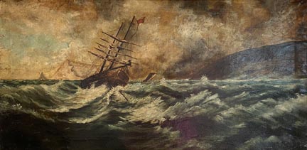 After Gideon Jacques Denny, Moored in the Storm