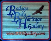 Bodega Bay Heritage Gallery Sign with Logo