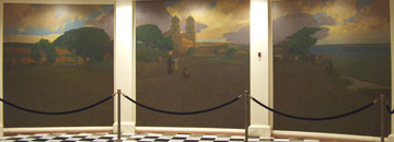 California State Capitol Rotunda Series of Four Triptych Paintings by Arthur Mathews 1
