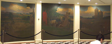 California State Capitol Rotunda Series of Four Triptych Paintings by Arthur Mathews 2