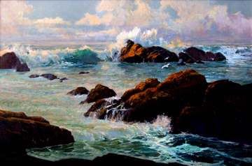 Paul Youngman Painting Calming Seas