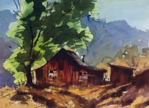 Ralph Baker Deserted Cabin and Tree Midsized Thumbnail