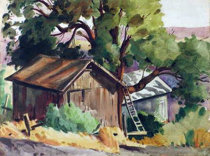 Ralph Baker, Shed, Ladder and Tree