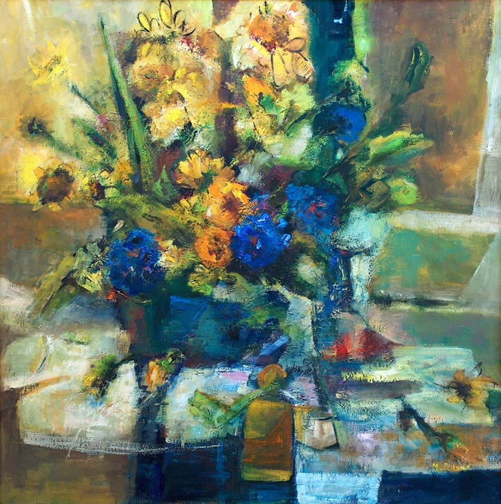Marjorie Blake Blue and Gold Stilllife