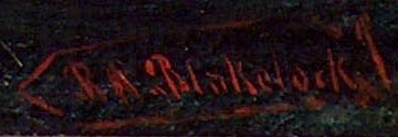 Ralph Blakelock Canoe in Moonlight Signature