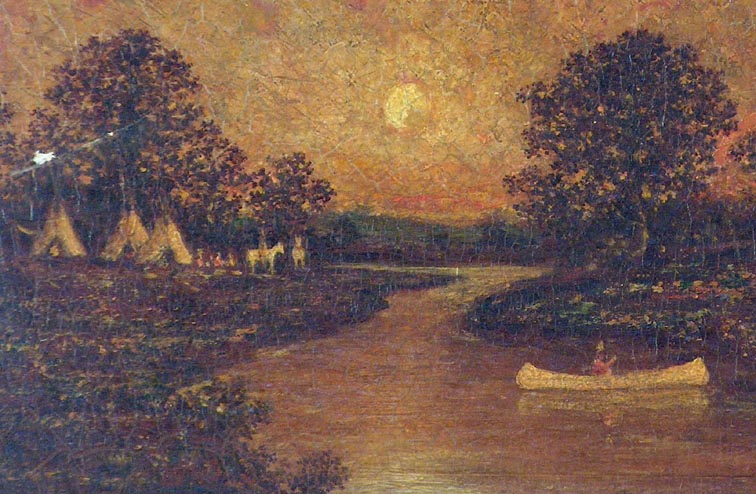 After Ralph Albert Blakelock Encampment Closeup
