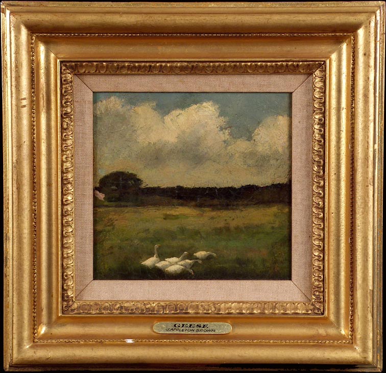 John Appleton Brown White Geese with Frame