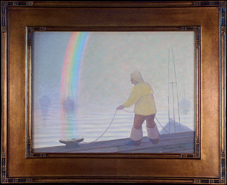Ferdinand Burgdorff Old Wharf Monterey with Frame