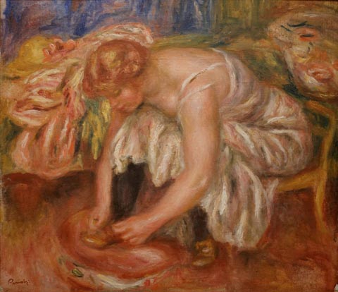Pierre Auguste-Renoir, Woman Tying her Shoe 1918