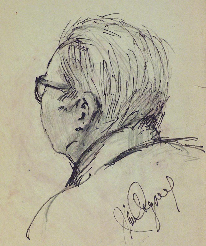 James Cagney Self Portrait Sketch