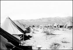 Lines of Tents at Camp Young in India CA