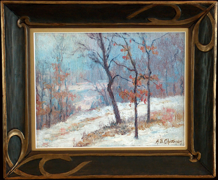 Alice Chittenden A Path in the Snow with Frame