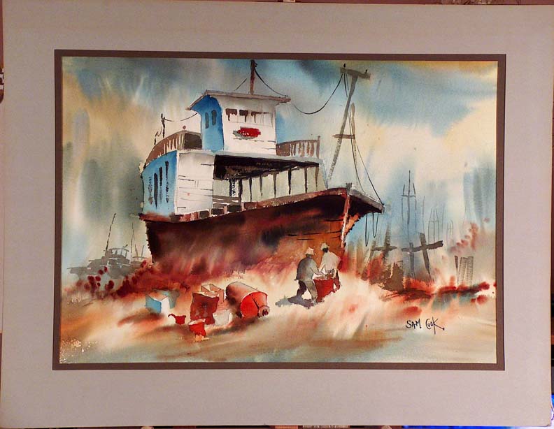 Sam Cook Old Ferry Bodega Bay with current mat