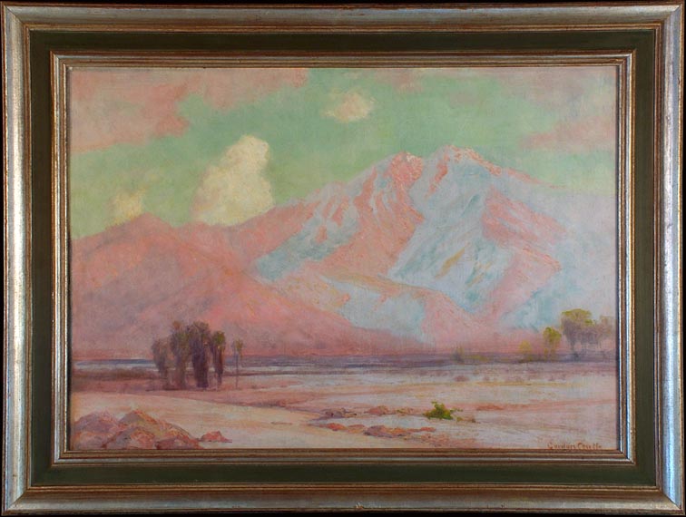 Gordon Coutts Morning Desert with Palms with frame