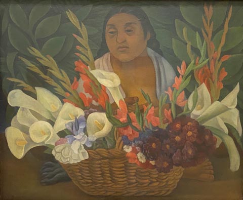 Diego Rivera, Flower Seller, 1926, oil on canvas Honolulu Museum of Art