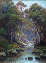 Carl Dahlgren Sunlit Forest Stream