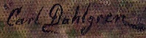Carl Dahlgren, Forest Path, signature