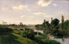 Charles Francois Doubigny The River Sein at Montes 1865