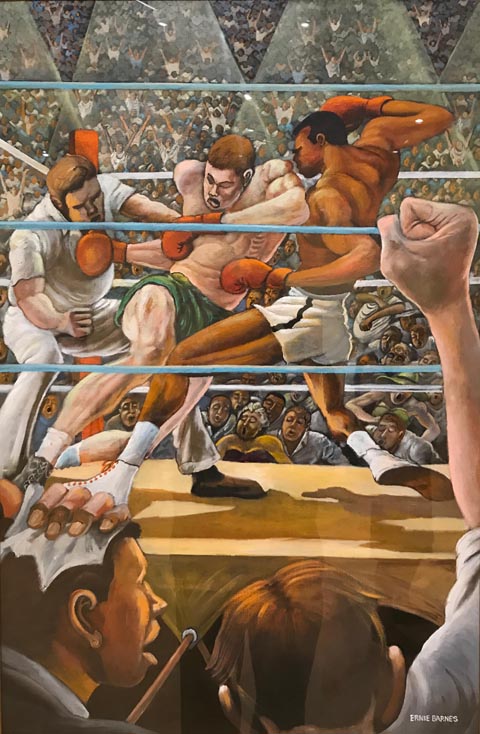 Ernei Barnes, Ali, 2008, Acrylic on canvas Collection of Derek Dudley 